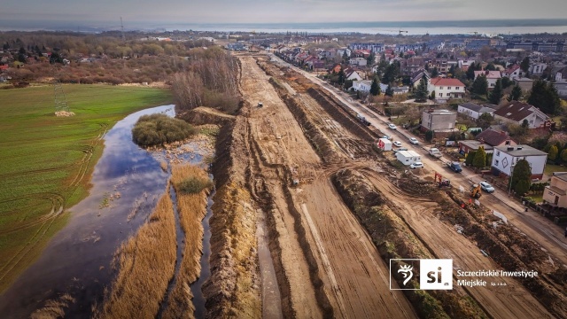 Fot. Szczecińskie Inwestycje Miejskie Trasa Północna nabiera kształtów [ZDJĘCIA]
