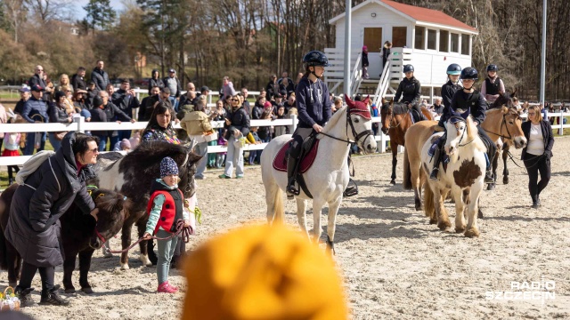 Fot. Robert Stachnik [Radio Szczecin] Wielkanocny koszyk z wysokości końskiego grzbietu [WIDEO, ZDJĘCIA]