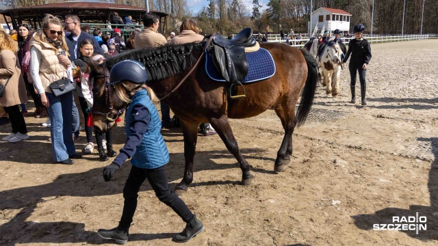 Fot. Robert Stachnik [Radio Szczecin] Wielkanocny koszyk z wysokości końskiego grzbietu [WIDEO, ZDJĘCIA]