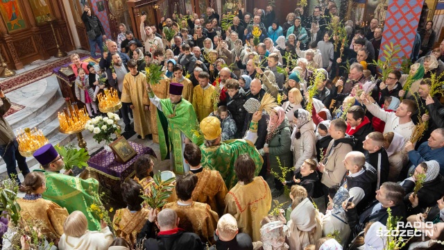 Fot. Robert Stachnik [Radio Szczecin] Niedziela Palmowa w szczecińskiej cerkwi [ZDJĘCIA]