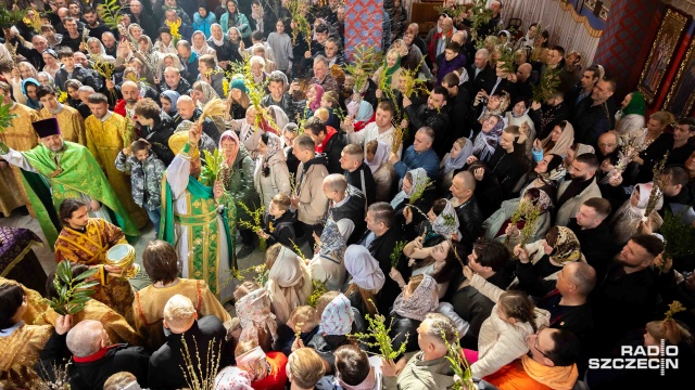 Fot. Robert Stachnik [Radio Szczecin] Niedziela Palmowa w szczecińskiej cerkwi [ZDJĘCIA]