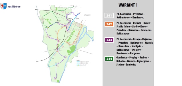 źródło: kolbaskowo.pl Koncepcja zmian w komunikacji miejskiej na obszarze Gminy Kołbaskowo