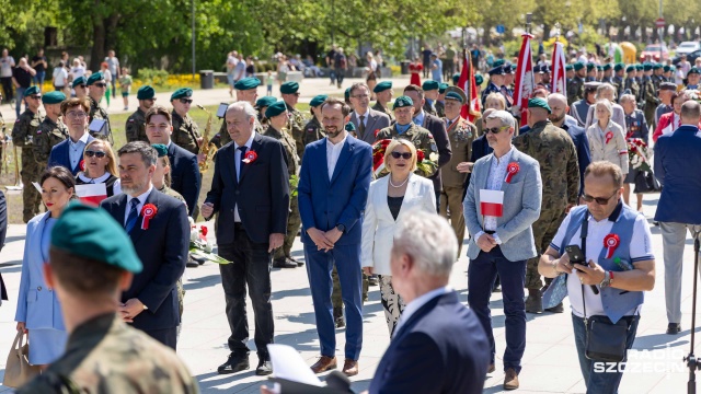 Fot. Robert Stachnik [Radio Szczecin] Uroczystość z okazji rocznicy uchwalenia Konstytucji 3 Maja [WIDEO, ZDJĘCIA]
