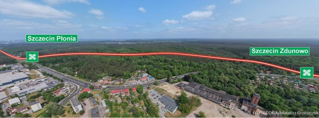 Mapa z orientacyjnym przebiegiem S10 Kijewo-Zdunowo. Mat. GDDKiA w Szczecinie Zielone światło dla budowy obwodnicy Płoni [MAPY]
