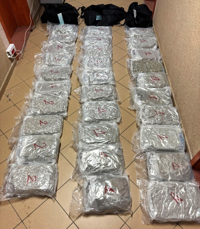 Fot. Policja Zachodniopomorska Policja przejęła prawie 70 kg narkotyków