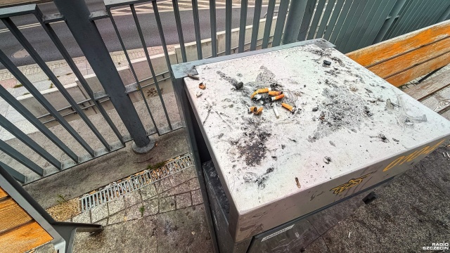 Fot. Wojciech Ochrymiuk [Radio Szczecin] Szczecin wita...niedopałkami [ZDJĘCIA]