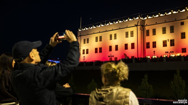 Fot. Wojciech Ochrymiuk [Radio Szczecin] Nowe iluminacje na Zamku Książąt Pomorskich. "Nie tego się spodziewaliśmy" [ZDJĘCIA]
