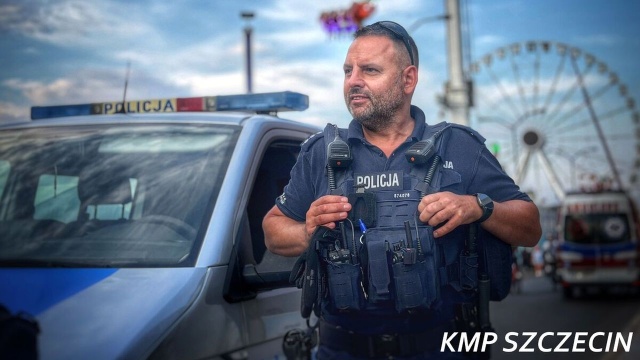 Fot. Komenda Miejska Policji w Szczecinie To były bezpieczne Żagle. Policjanci czuwali z lądu, wody i powietrza [ZDJĘCIA]