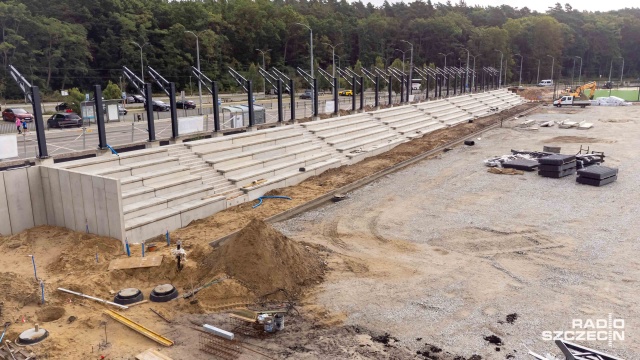 Fot. Robert Stachnik [Radio Szczecin] Piłkarze Arkonii Szczecin poczekają na nowy stadion do października [WIDEO, ZDJĘCIA]