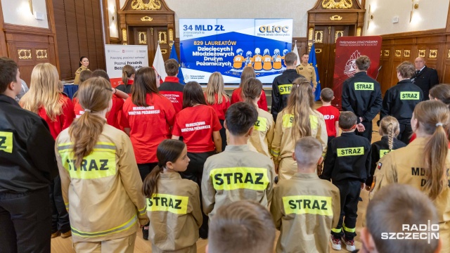 Fot. Robert Stachnik [Radio Szczecin] Młodzi adepci pożarnictwa zostali wyróżnieni [ZDJĘCIA]