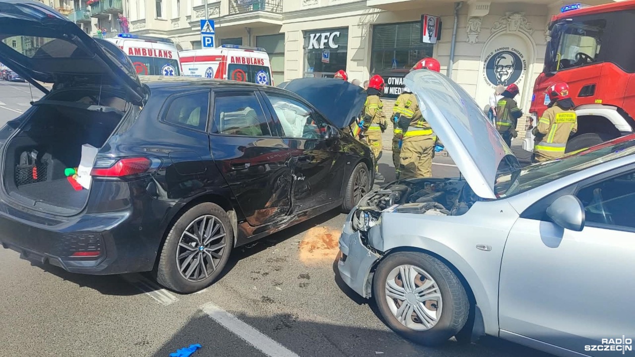 Wypadek na Placu Kościuszki. Jedna osoba została poszkodowana