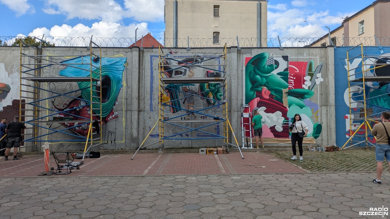 Ściany aresztu przy ul. Kaszubskiej w Szczecinie ozdobią murale [ZDJĘCIA]