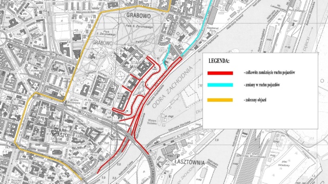 Zmiany w organizacji ruchu w okolicach Wałów Chrobrego [MAPY]