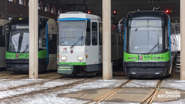 Sytuacja pogodowa nocą i wczesnym rankiem pozwoliła na wyjazd tramwajów na torowiska Szczecina.