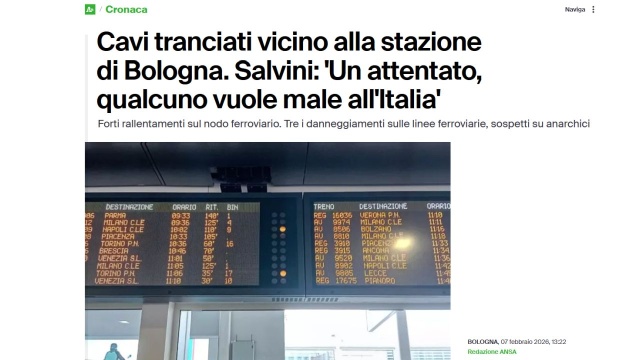 Seria uszkodzeń infrastruktury kolejowej w dniu rozpoczęcia igrzysk we Włoszech - śledczy nie wykluczają sabotażu.