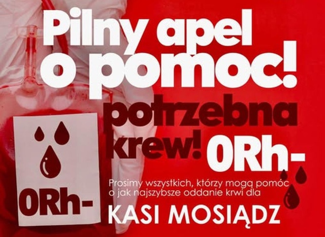 Zachodniopomorscy policjanci włączają się do akcji zbiórki krwi dla 14-letniej Kasi Mosiądz.