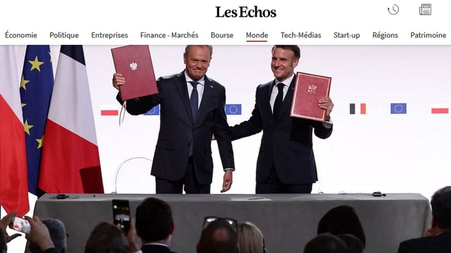 Francuski dziennik Les Echos zapowiada wizytę prezydenta Emmanuela Macrona w Gdańsku oceniając, że wybory we Francji i w Polsce w 2027 r. mogą przynieść zmiany, które zahamują sojusz obu krajów. W razie wygranej partii nacjonalistycznych będą one mniej chętne do europejskiej współpracy - dodaje.