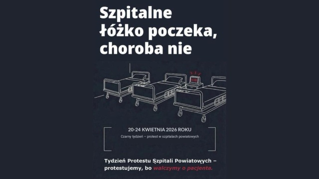 W szpitalach powiatowych w całej Polsce rozpoczął się protest przeciwko dramatycznej sytuacji finansowej placówek medycznych. Hasło akcji protestacyjnej to Szpitalne łóżko poczeka, choroba nie.