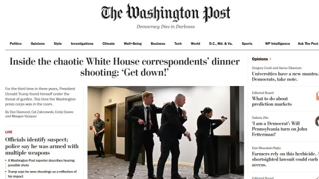 Uzbrojony napastnik wtargnął do holu hotelu Washington Hilton w Waszyngtonie podczas kolacji Stowarzyszenia Korespondentów Białego Domu, w której uczestniczył prezydent Donald Trump.