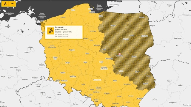 Instytut Meteorologii i Gospodarki Wodnej ostrzega przed przymrozkami w całej Polsce. Ostrzeżenie pierwszego stopnia obowiązuje od 23:00 do 7:30.