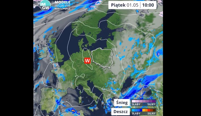 Jak informuje Instytut Meteorologii i Gospodarki Wodnej, nad Europą dominuje wyż z centrami nad Morzem Północnym oraz wschodnią częścią Niemiec, pod wpływem niżów znajduje się południowy zachód oraz częściowo północ i krańce południowo-wschodnie kontynentu.