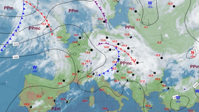 Jak informuje Instytut Meteorologii i Gospodarki Wodnej, nad Europą dominują niże, w zasięgu układów wysokiego ciśnienia znajdują się jedynie częściowo wschód i krańce południowo-zachodnie kontynentu.