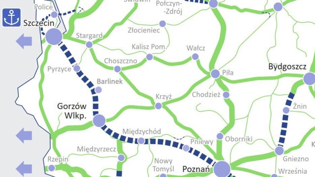 Nowa linia kolejowa ze Szczecina do Poznania przez Pyrzyce, Barlinek i Gorzów Wielkopolski mogłaby skrócić podróż między stolicami Pomorza Zachodniego i Wielkopolski do około 65 minut.