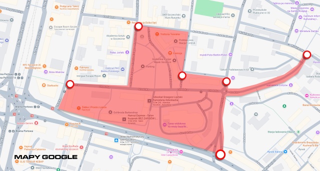 W związku z rozpoczynającym się w czwartek Jarmarkiem Jakubowym w okolicach placu Orła Białego zmieniła się organizacja ruchu.