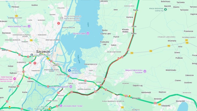 Utrudnienia na drodze krajowej S3A6 w kierunku Szczecina oraz Świnoujścia.