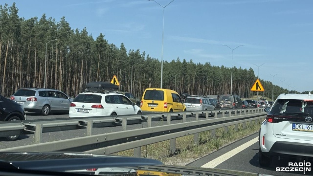 Ogromny ruch na drogach nad morze