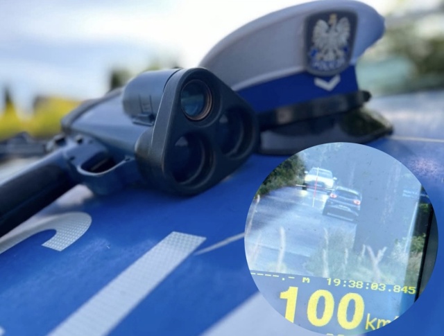 100 kilometrów na godzinę w terenie zabudowanym, mimo ograniczenia do 40 km na godzinę.