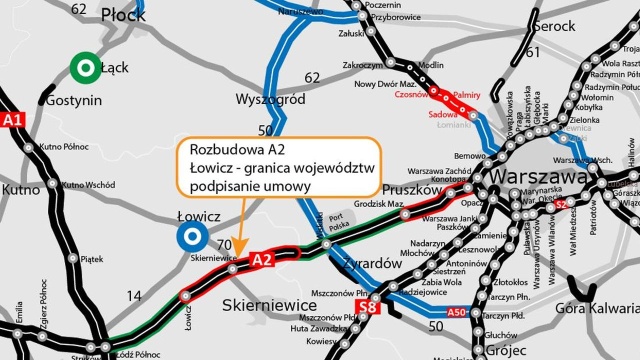 Rozbudowana, poszerzona autostrada A2 między Łodzią a Warszawą ma być najnowocześniejszą drogą w Polsce. Zakłada się, że prace zakończą się w 2028 roku.