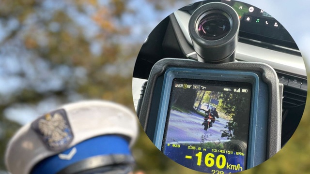 160 kmh w miejscu, gdzie obowiązuje ograniczenie prędkości do 50 kmh. Taką prędkość miał motocyklista zatrzymany do kontroli przez policjantów ruchu drogowego w miejscowości Modrzewie w gminie Goleniów.