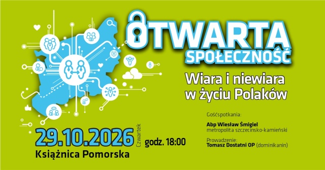 Książnica Pomorska w Szczecinie zaprasza na wyjątkowe spotkanie. W najbliższy czwartek o godzinie 18:00, gościem cyklu Otwarta Społeczność będzie metropolita szczecińsko-kamieński, arcybiskup Wiesław Śmigiel.