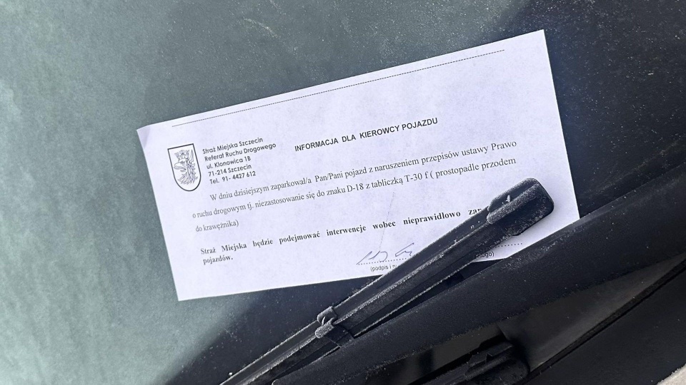 Strażnik źle zinterpretował przepisy. Straż miejska przeprasza mieszkańców