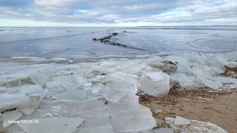 Kraina lodu na Zalewie Szczecińskim [ZDJĘCIA]