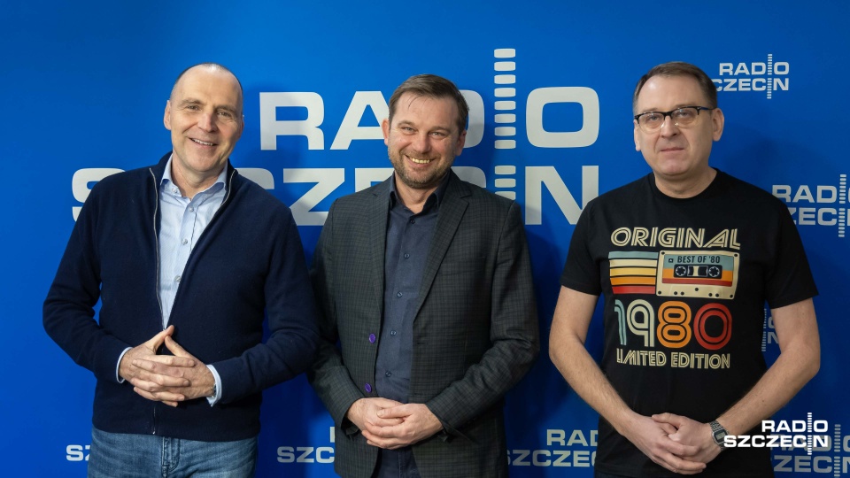 Na zdj. od lewej: Adam Rudawski, Artur Nycz, Dawid Krystek. Fot. Robert Stachnik [Radio Szczecin]