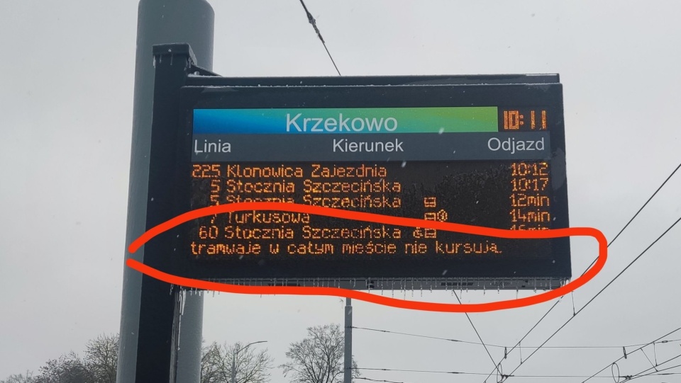 Wielkie problemy komunikacji miejskiej. Nie jeżdżą tramwaje