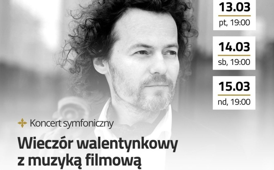 Mariusz Patyra z muzyką Johna Williamsa w Złotej Sali filharmonii