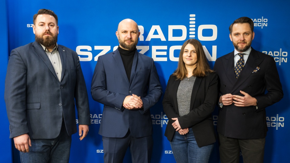 Od lewej: Michał Wójtowicz, Dariusz Smoliński, Marta Gołębiewska, Wojciech Dorżynkiewicz. Fot. Kamila Kozioł [Radio Szczecin]