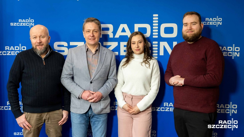 Od lewej: Marek Duklanowski, Andrzej Radziwinowicz, Olga Śliwowska, Adam Kościelak. Fot. Robert Stachnik [Radio Szczecin]