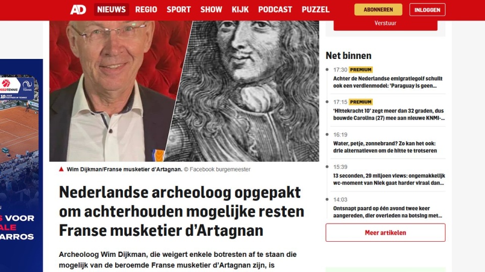 Afera wokół "szkieletu d’Artagnana"
