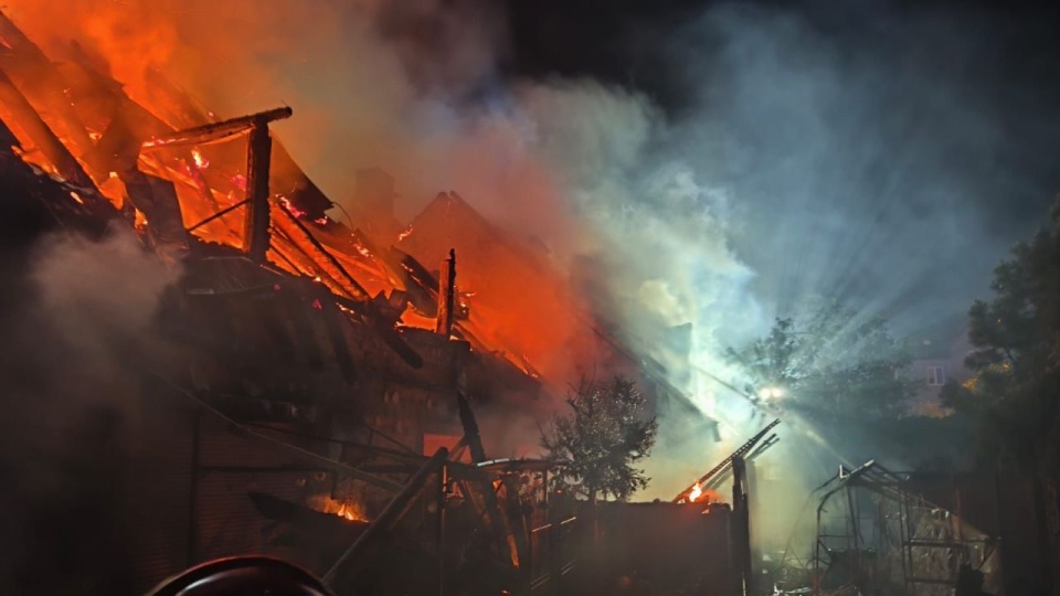 Nocny pożar w Przecławiu
