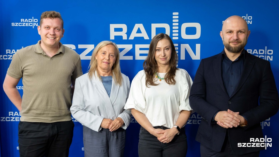 Od lewej: Jakub Korczyński, Urszula Pańka, Olga Śliwowska, Dariusz Smoliński. Fot. Robert Stachnik [Radio Szczecin]