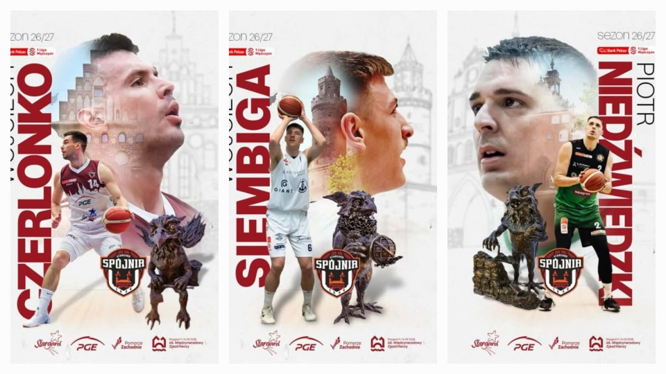 Spójnia z kolejnymi graczami w składzie