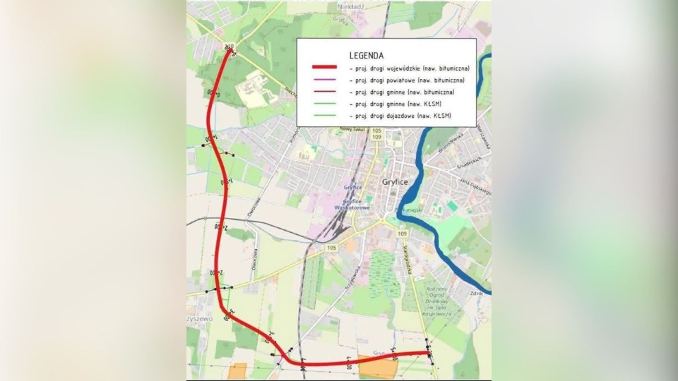 Ogłoszono przetarg na realizację drugiego etapu obejścia Gryfic