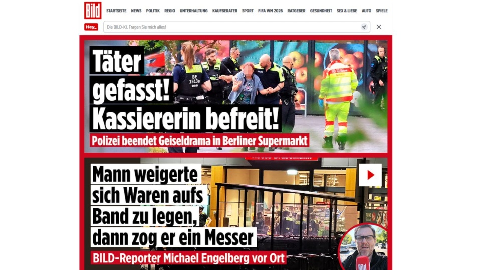 Berlin: zakładniczka uwolniona z marketu