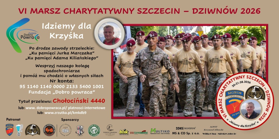 Komandosi wyruszą w charytatywny marsz dla żołnierza