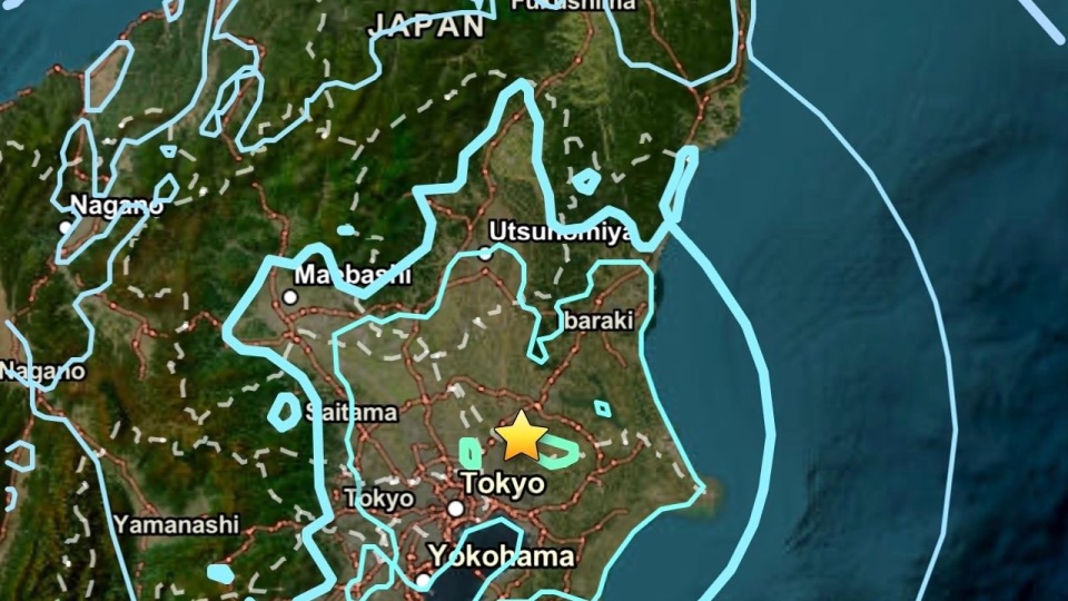 Trzęsienie ziemi o magnitudzie 5,9; silne wstrząsy odczuwane w Tokio