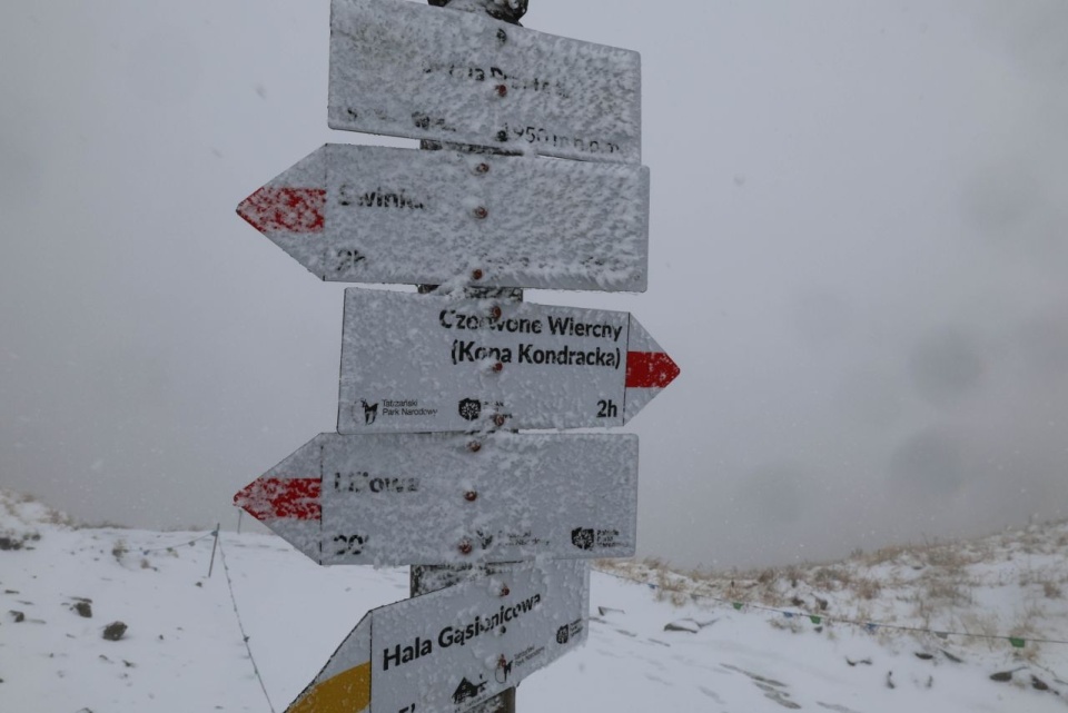 W Tatrach pada śnieg